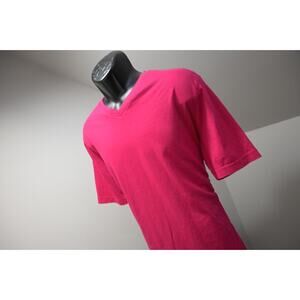 Tommy Bahama Supima V Neck Tee Shirt Short Sleeve Magenta Hawaiian Mens Sz Large